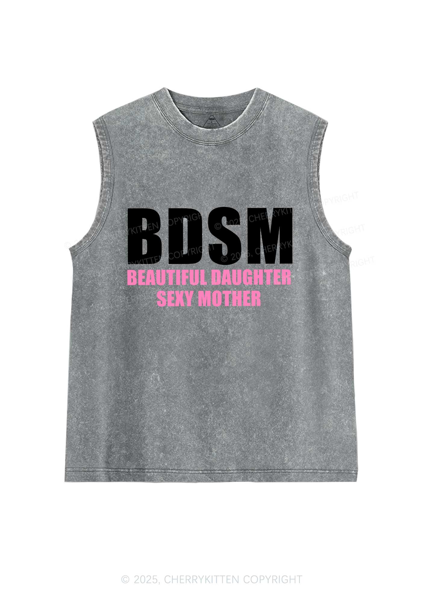 BDSM Daughter Mother Y2K Washed Muscle Tank Cherrykitten