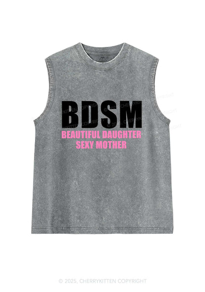 BDSM Daughter Mother Y2K Washed Muscle Tank Cherrykitten