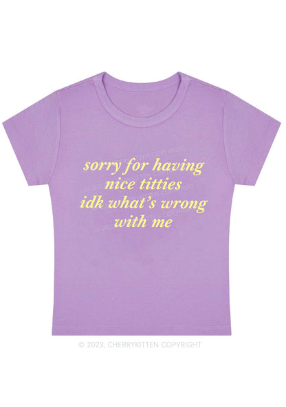 Idk What's Wrong With Me Y2K Baby Tee Cherrykitten