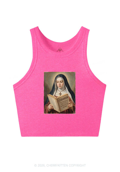 Lesbianism Nun Pride Y2K Crop Tank Top Cherrykitten