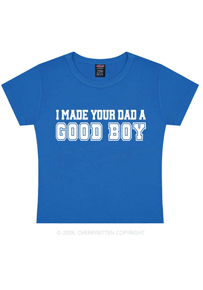 Made Your Dad A Good Boy Y2K Baby Tee Cherrykitten
