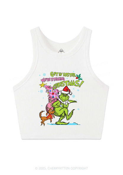 We Are Stealing Christmas Y2K Crop Tank Top Cherrykitten