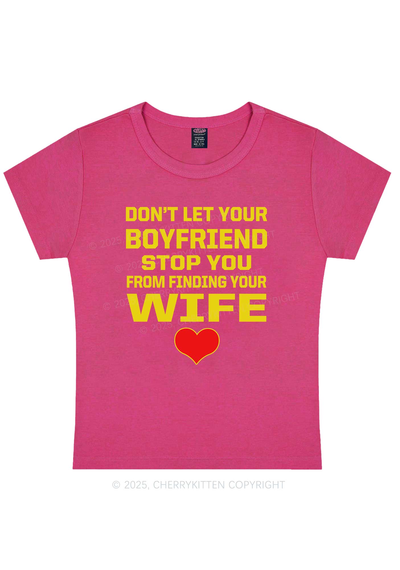 Boyfriend Wife Pride Y2K Baby Tee Cherrykitten