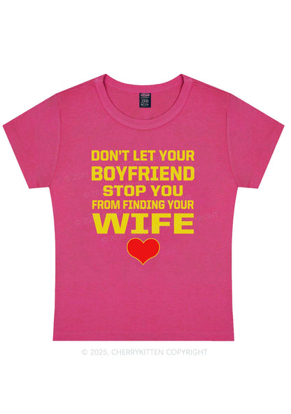 Boyfriend Wife Pride Y2K Baby Tee Cherrykitten