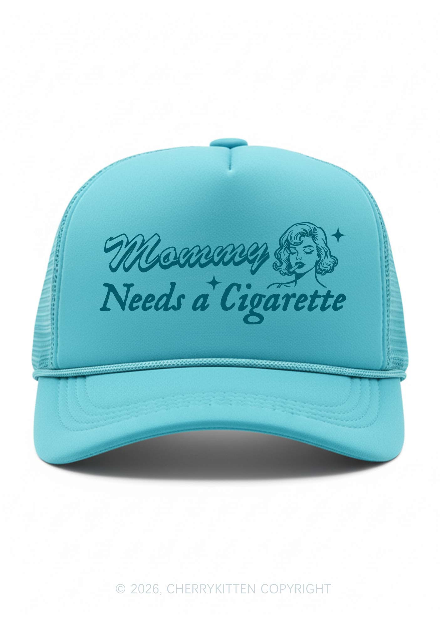 Mommy Needs a Cigarette Y2K Trucker Hat Cherrykitten