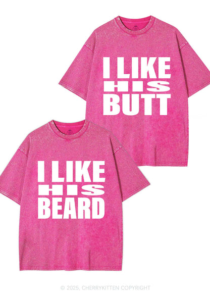 I Like His Beard Y2K Valentine's Day Washed Tee Cherrykitten