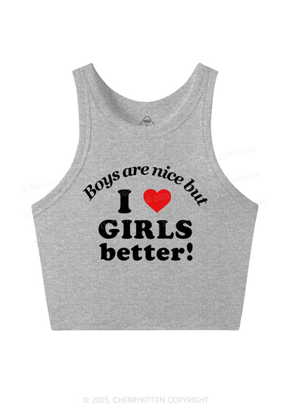 I Love Girls Better Pride Y2K Crop Tank Top Cherrykitten