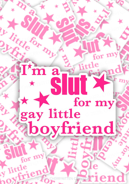 Slxt For My Gay Little BF Pride 1pc Y2K Sticker Cherrykitten