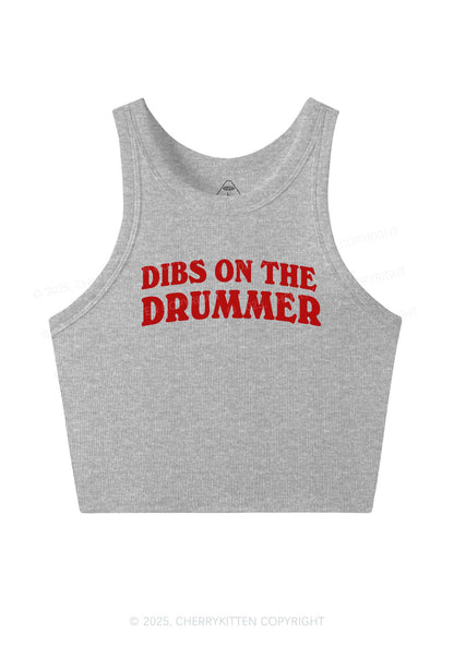 Dibs On The Drummer Y2K Crop Tank Top Cherrykitten