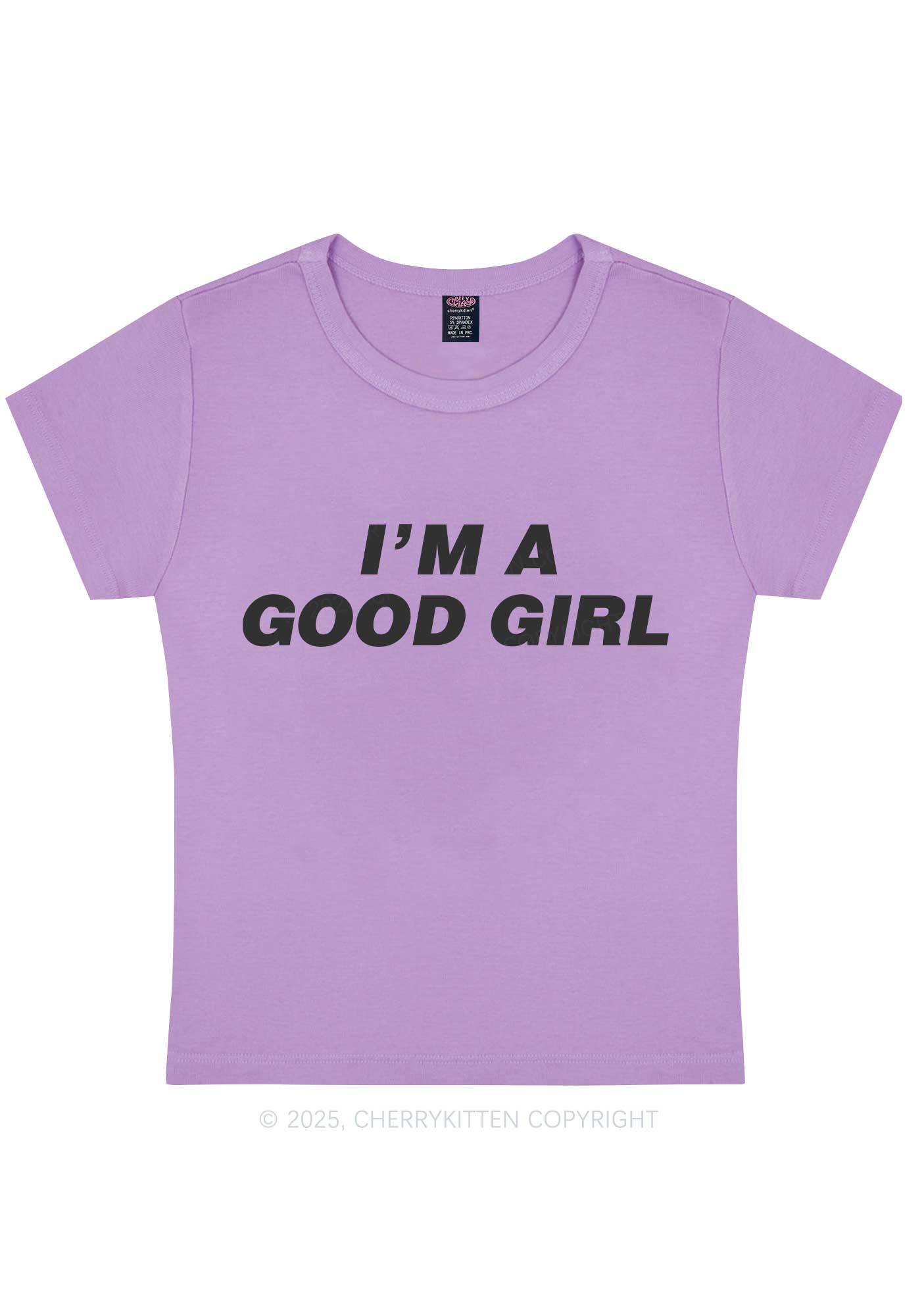 Im A Good Girl Y2K Baby Tee Cherrykitten