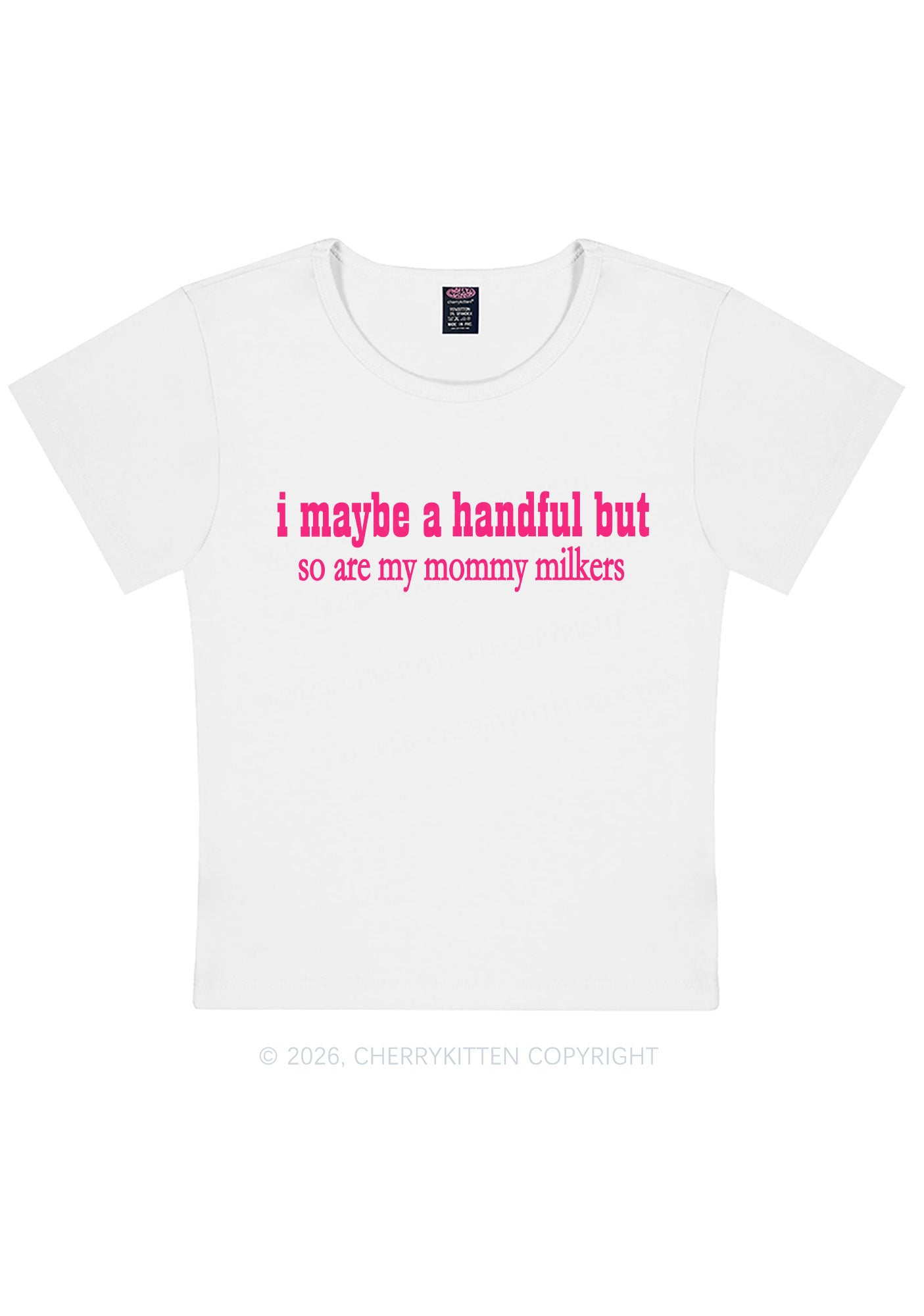 Handful Mommy Milkers Y2K Baby Tee Cherrykitten