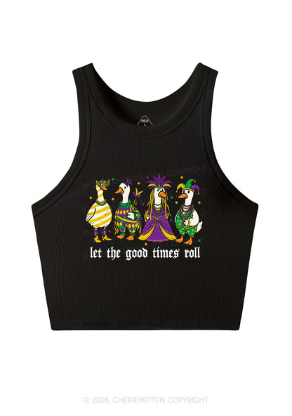 Let The Good Times Roll Y2K Crop Tank Top Cherrykitten