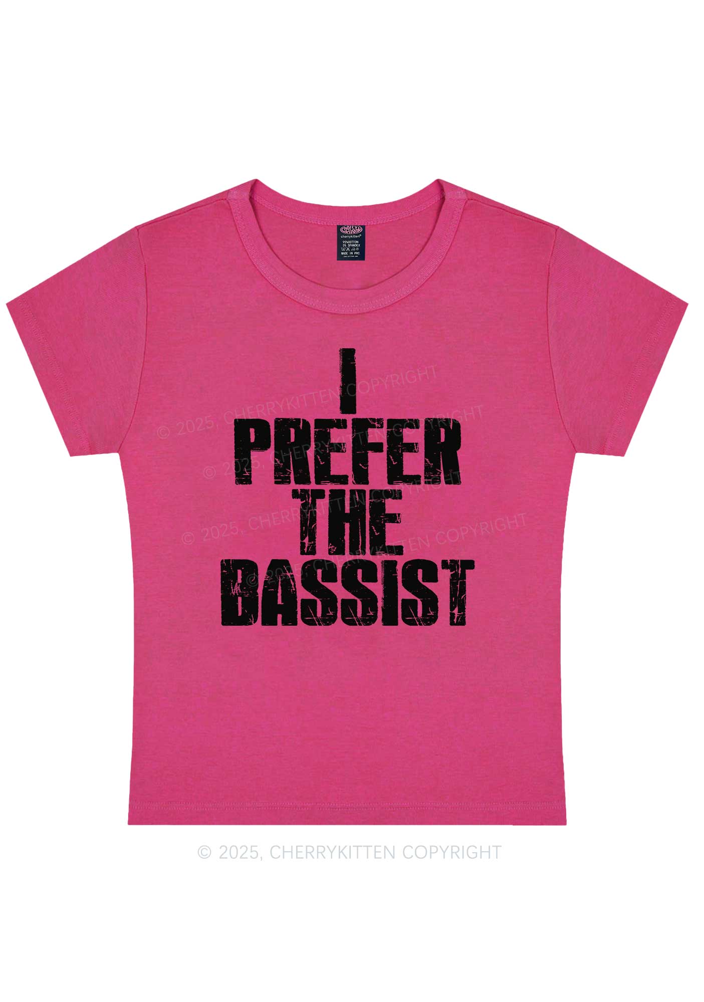 I Prefer The Bassist Y2K Baby Tee Cherrykitten