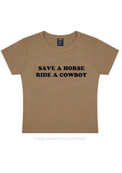 Save A Horse Y2K Baby Tee Cherrykitten