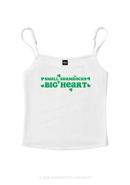 Small Shamrocks Big Heart St Patricks Y2K Spaghetti Strap Cami Cherrykitten