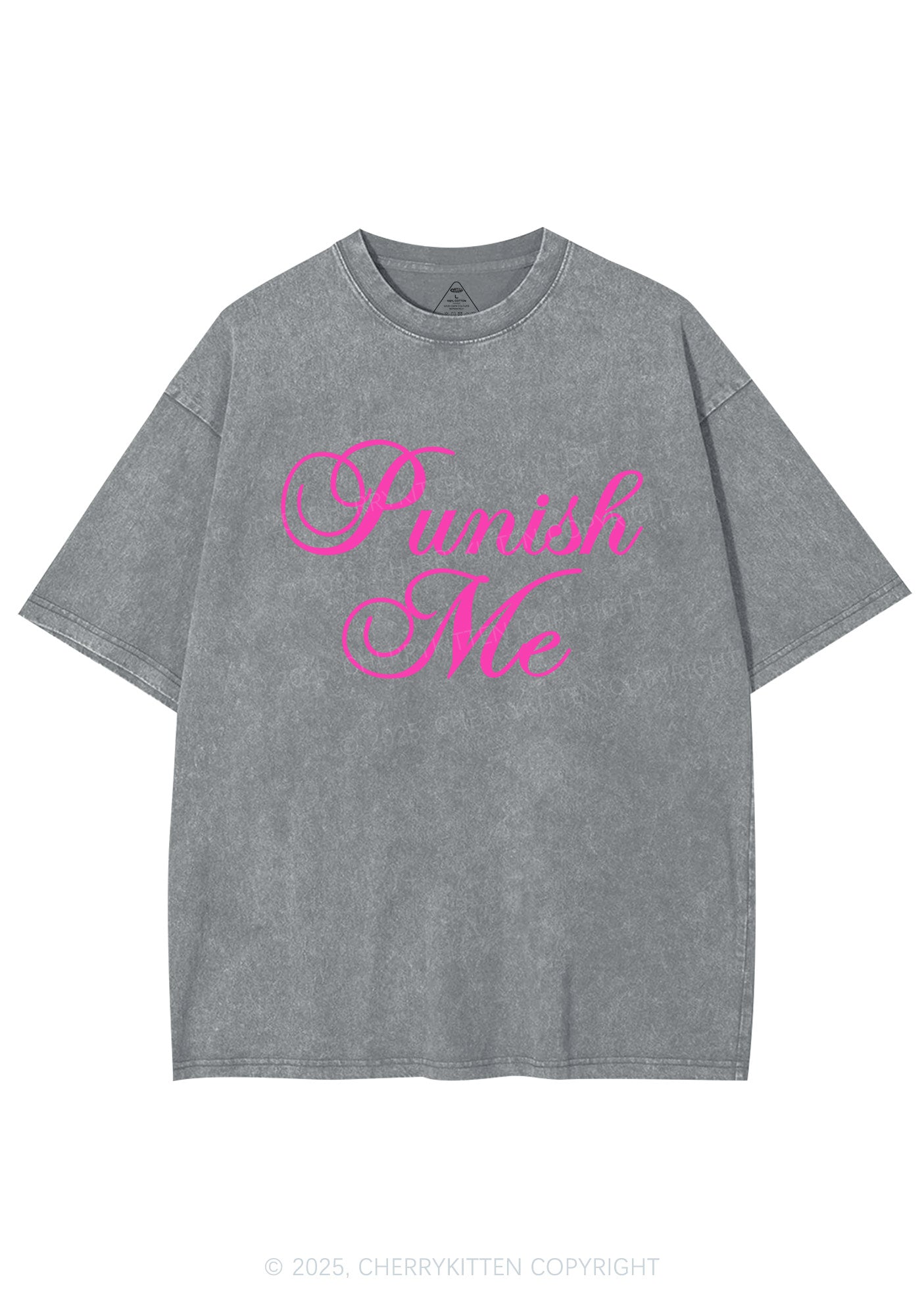 Punish Me Y2K Shirts Washed Tee Cherrykitten