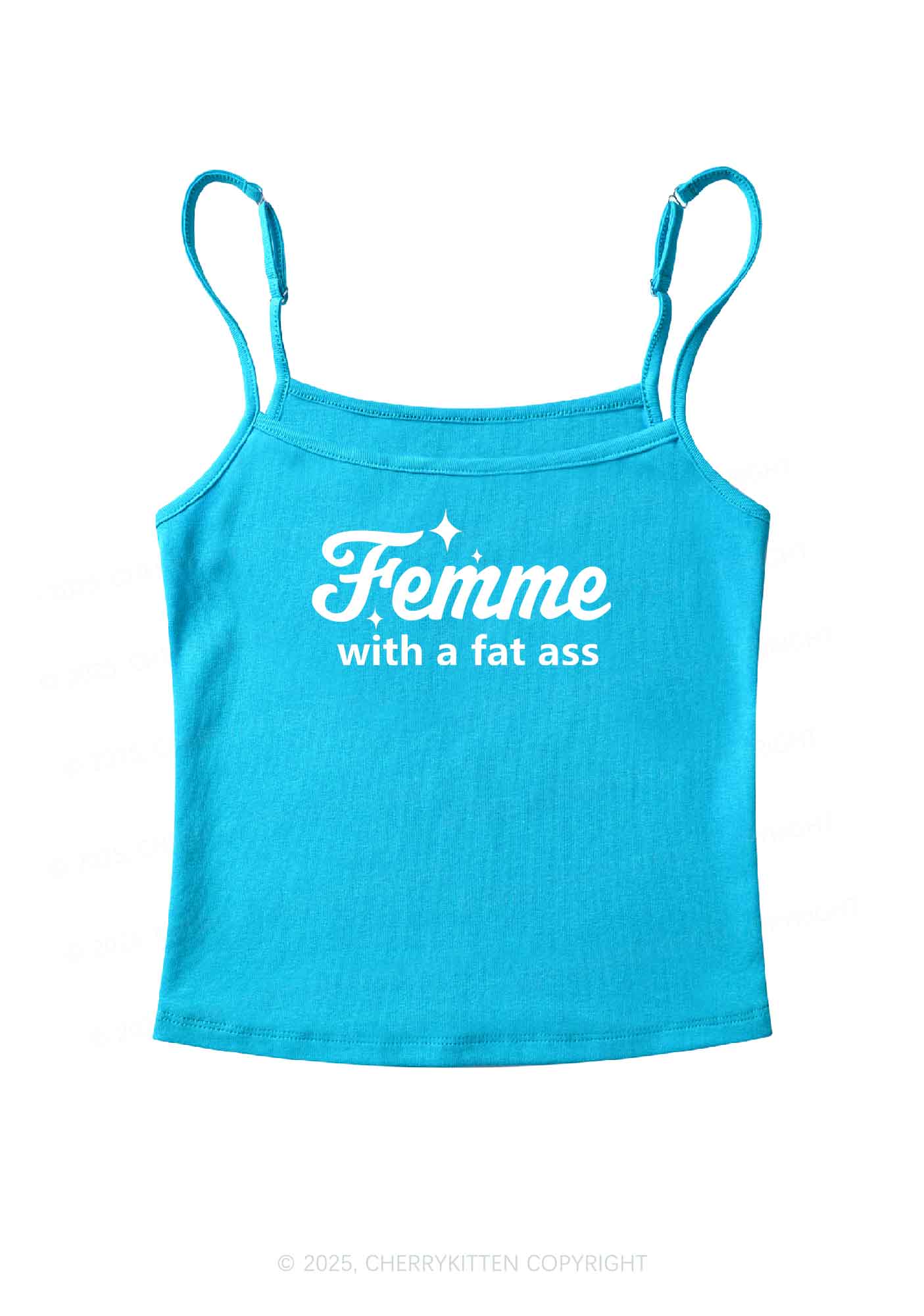 Femme With Fat Axx Pride Y2K Spaghetti Strap Cami Cherrykitten