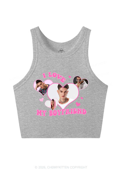 Custom I Love My BF GF Valentine's Day Y2K Crop Tank Top Cherrykitten