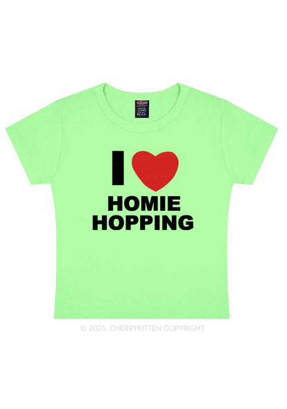 I Love Homie Hopping Y2K Baby Tee Cherrykitten