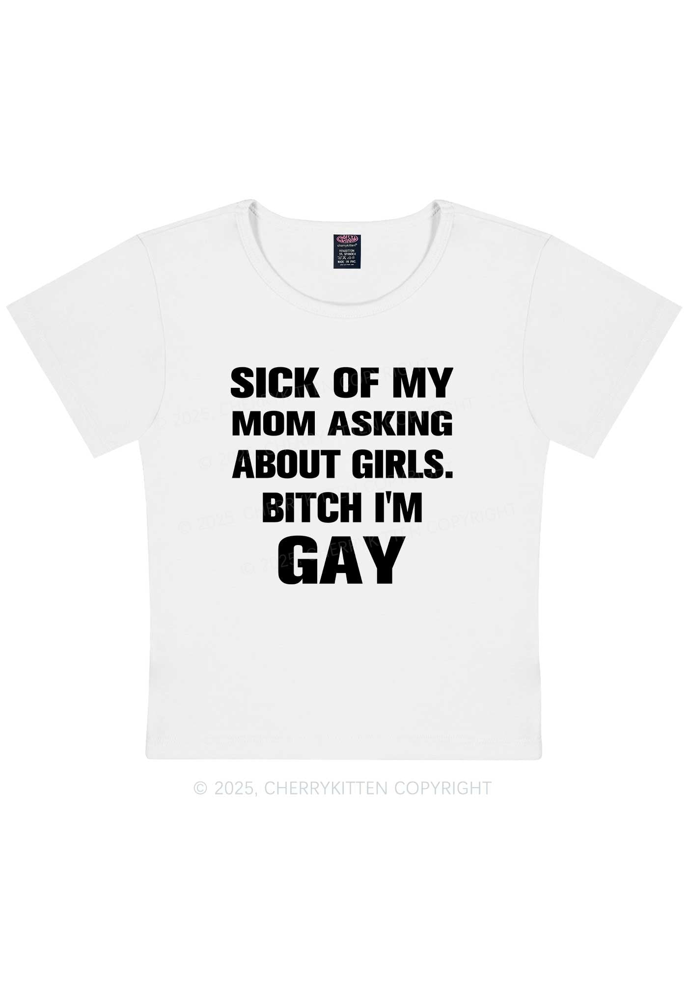 Bxxch Im Gay Pride Y2K Baby Tee Cherrykitten