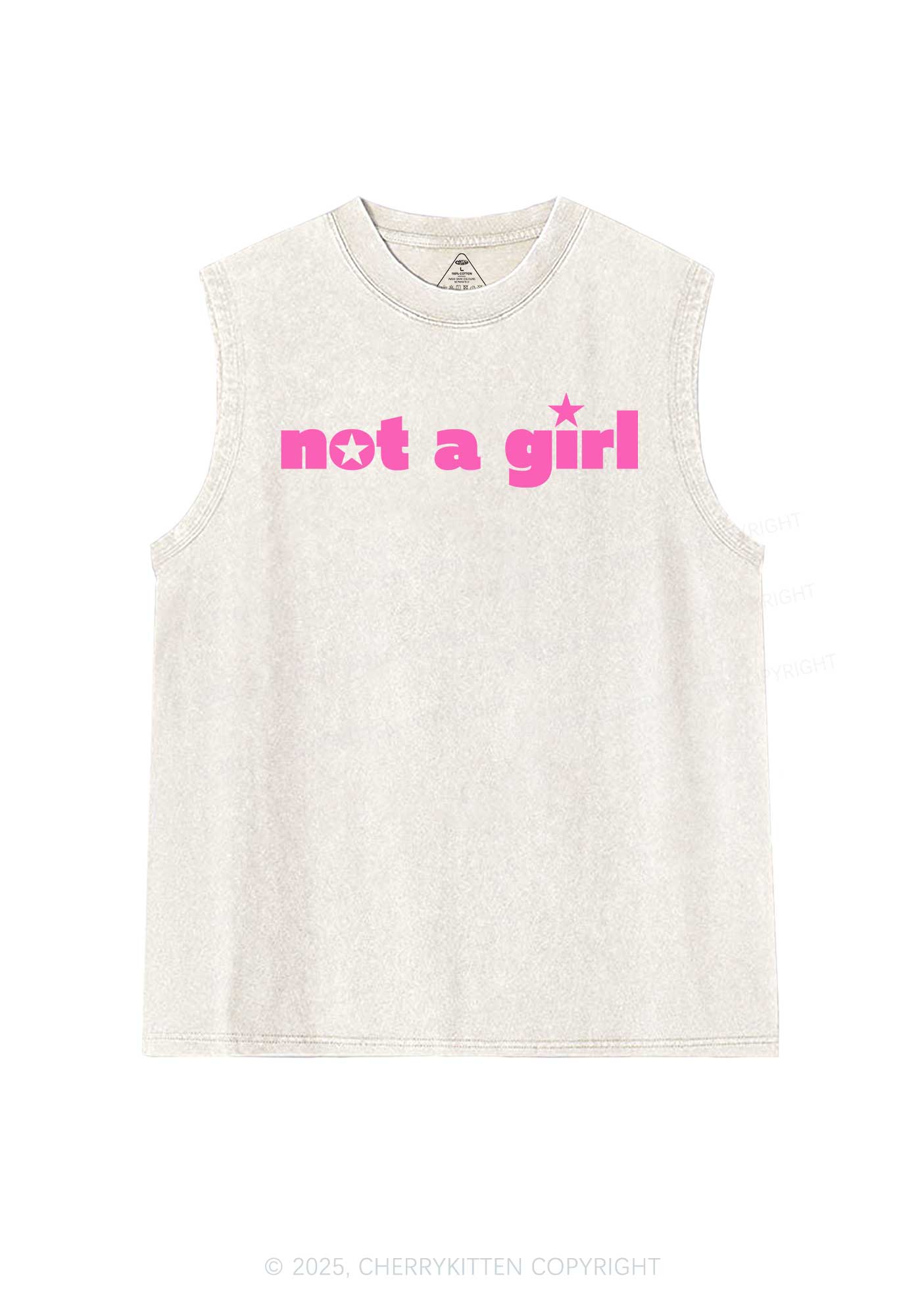 Not A Girl Y2K Washed Muscle Tank Cherrykitten