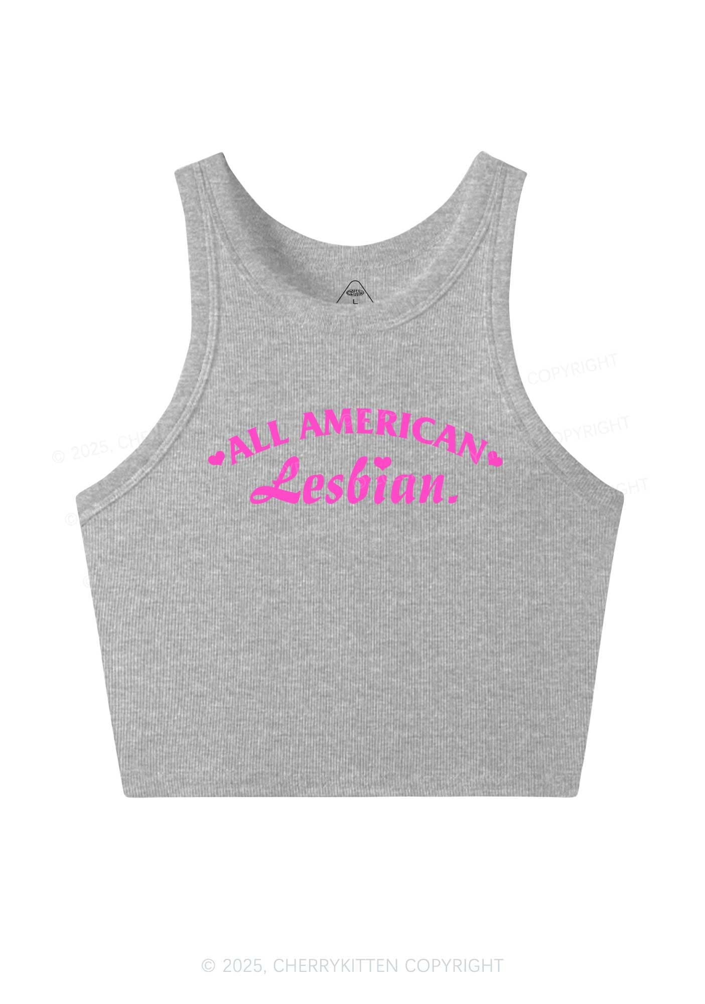 All American Lesbian Y2K Crop Tank Top Cherrykitten