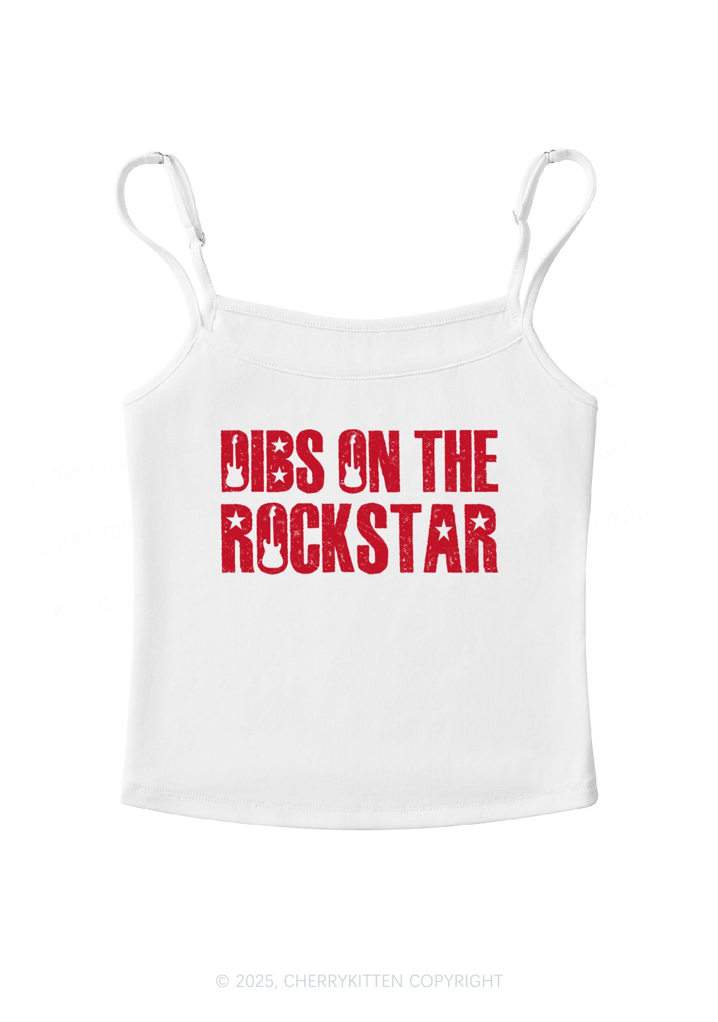 Dibs On The Rockstar Y2K Spaghetti Strap Cami Cherrykitten