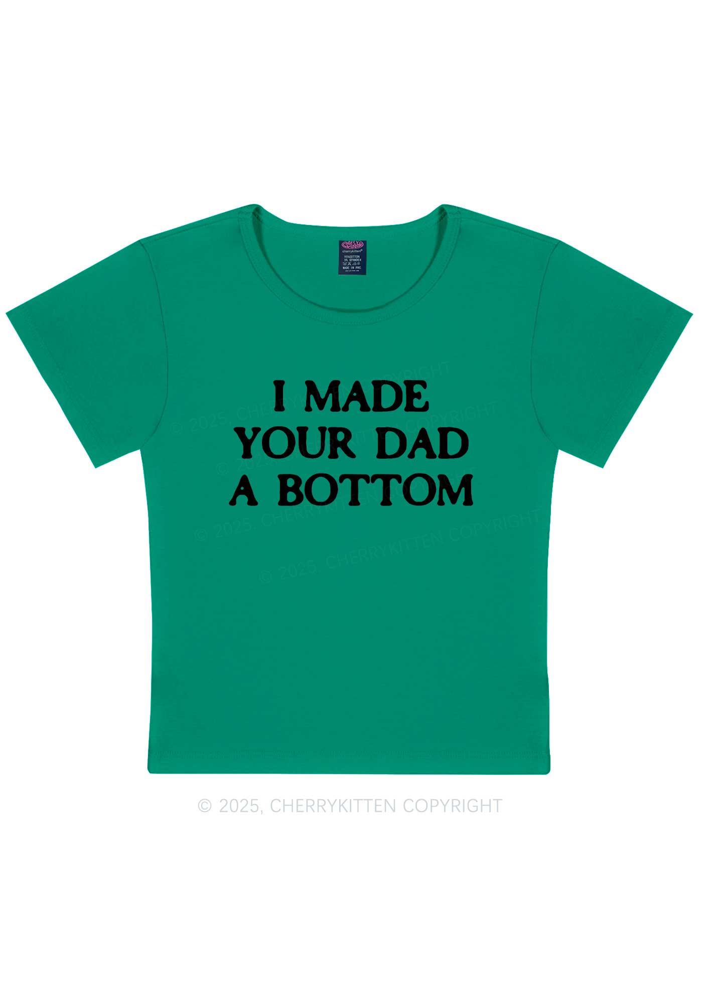 Made Your Dad Bottom Pride Y2K Baby Tee Cherrykitten