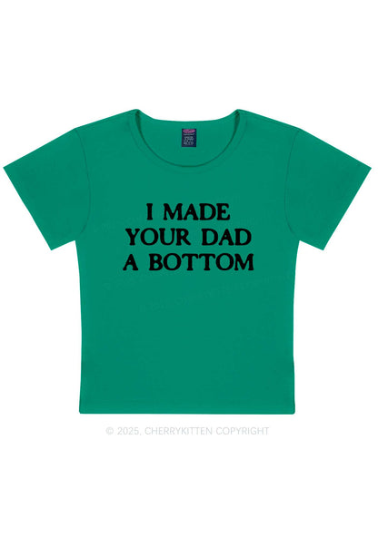 Made Your Dad Bottom Pride Y2K Baby Tee Cherrykitten