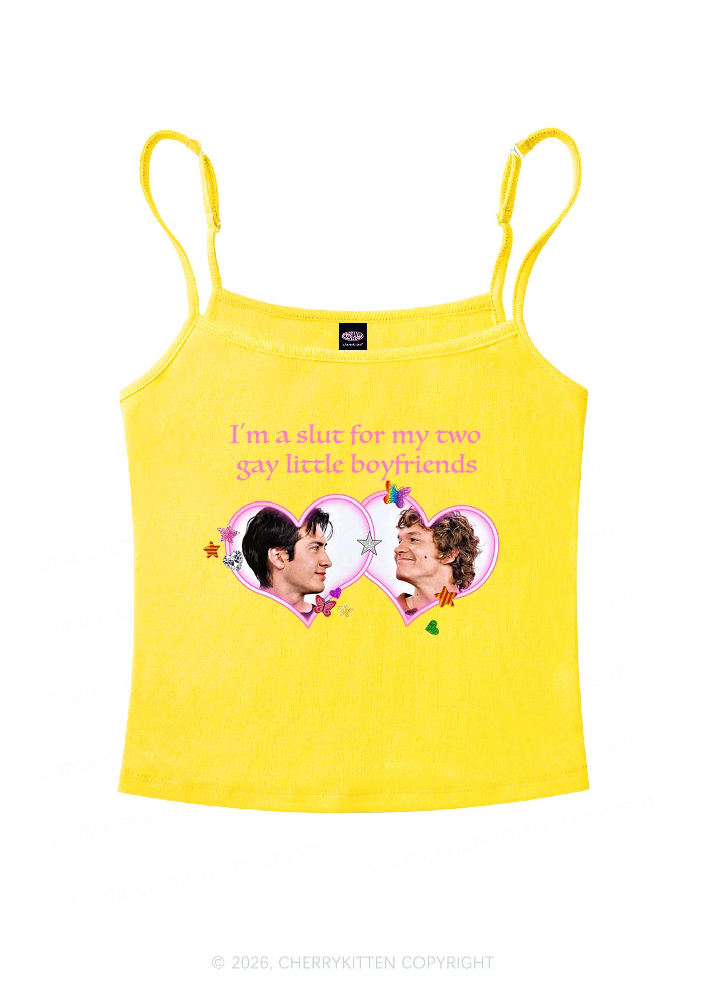 Slxt For My Gay Boyfriends HR Y2K Spaghetti Strap Cami Cherrykitten
