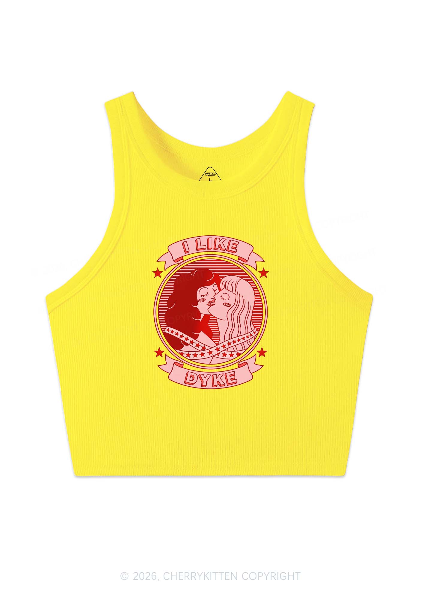 I Like Dyke Pride Y2K Crop Tank Top Cherrykitten
