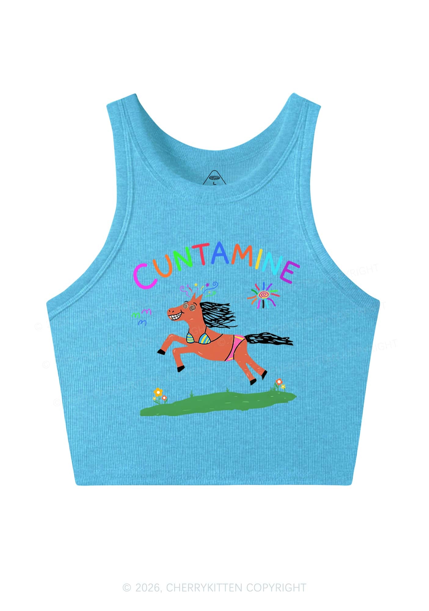 Cxxtamine Pony Y2K Crop Tank Top Cherrykitten