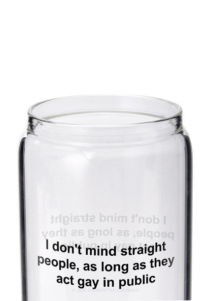 Act Gay In Public Pride Y2K Printed Glass Cup Cherrykitten