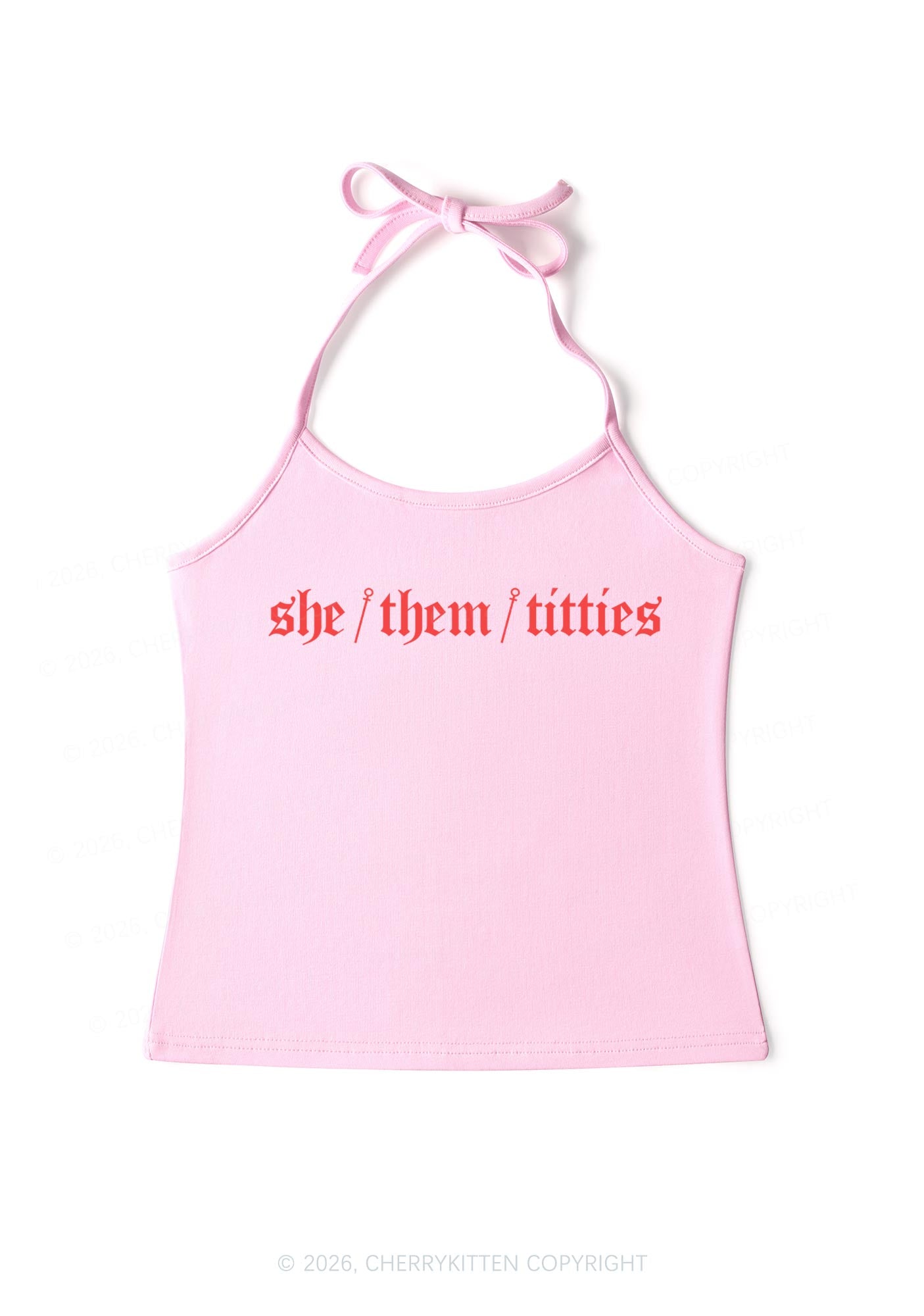 She Them Txtties Pride Y2K Halter Neck Cami Cherrykitten