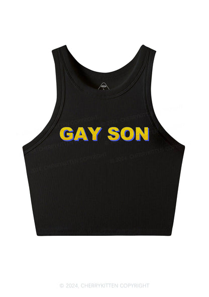 Gay Son Y2K Crop Tank Top Cherrykitten
