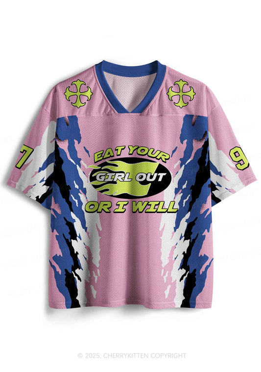 Custom Pink Eat Your Girl Out Pride Y2K Sport Jersey Shirts Cherrykitten