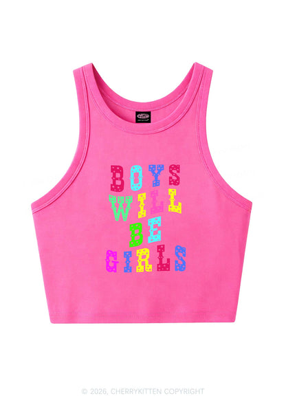 Boys Will Be Girls Pride Y2K Crop Tank Top Cherrykitten