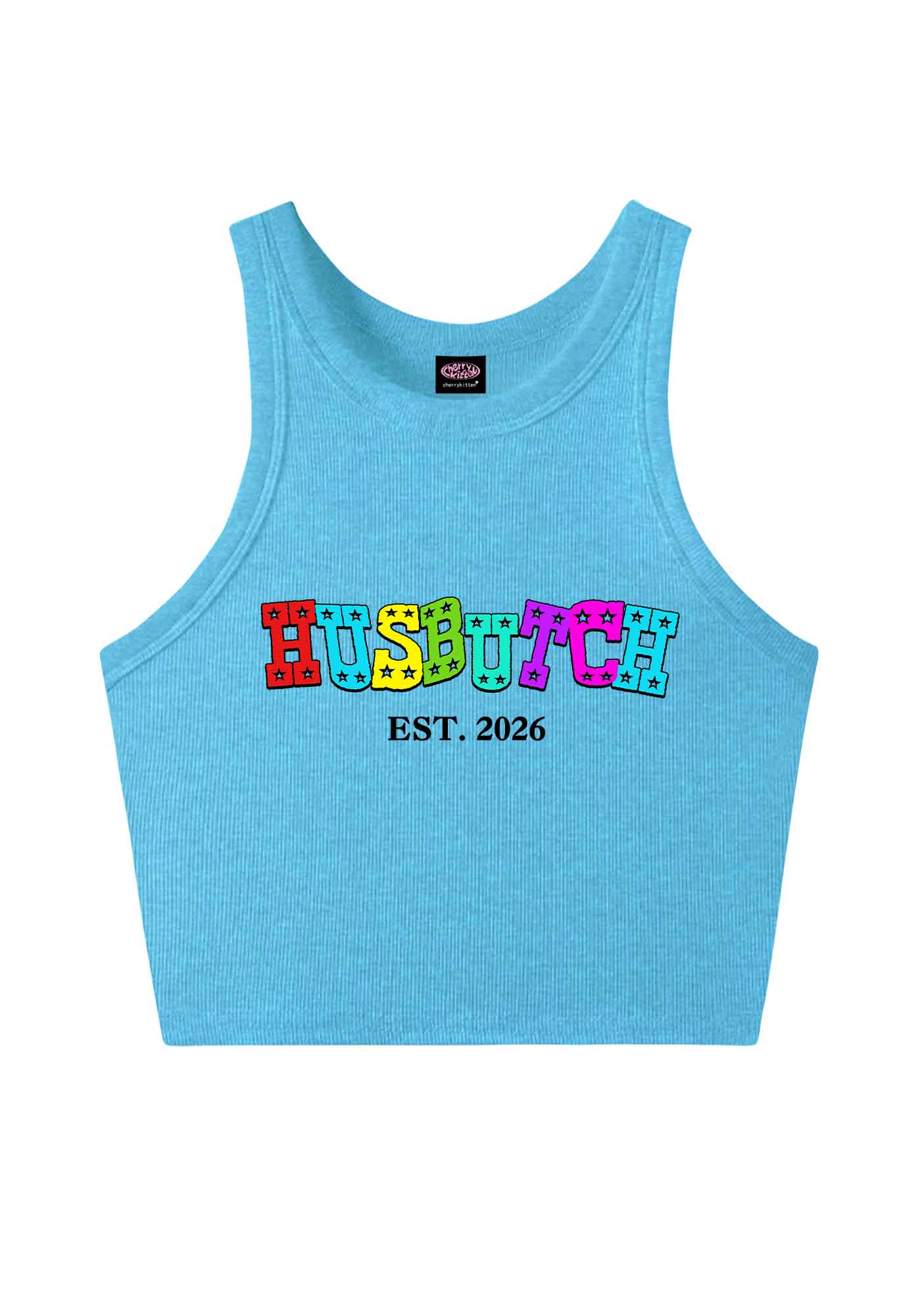 Custom Year Rainbow Husbutch Pride Y2K Crop Tank Top Cherrykitten