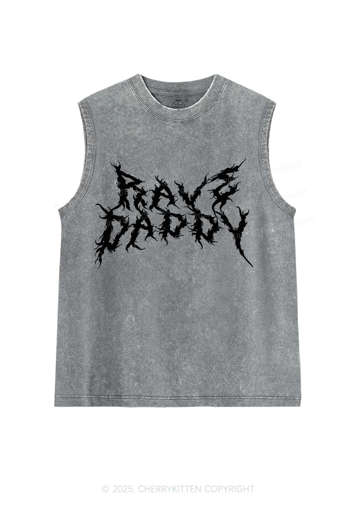 Rave Daddy Y2K Washed Muscle Tank Cherrykitten
