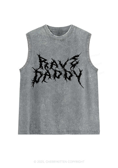 Rave Daddy Y2K Washed Muscle Tank Cherrykitten