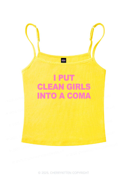Put Clean Girls Into Coma Y2K Spaghetti Strap Cami Cherrykitten