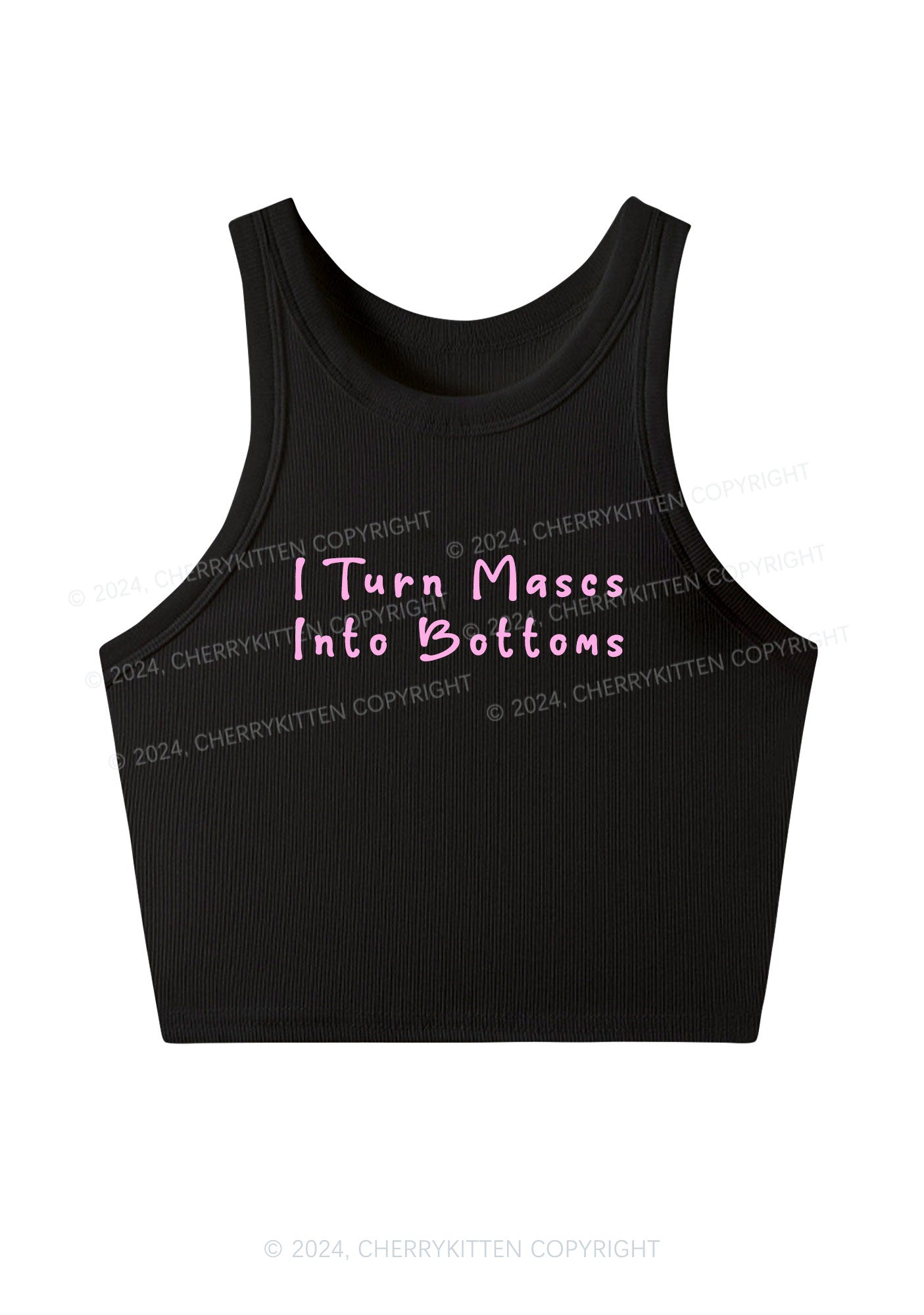 Turn Mascs Into Bottoms Y2K Crop Tank Top Cherrykitten