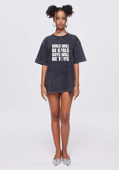Girls Toys Y2K Shirts Washed Tee Cherrykitten