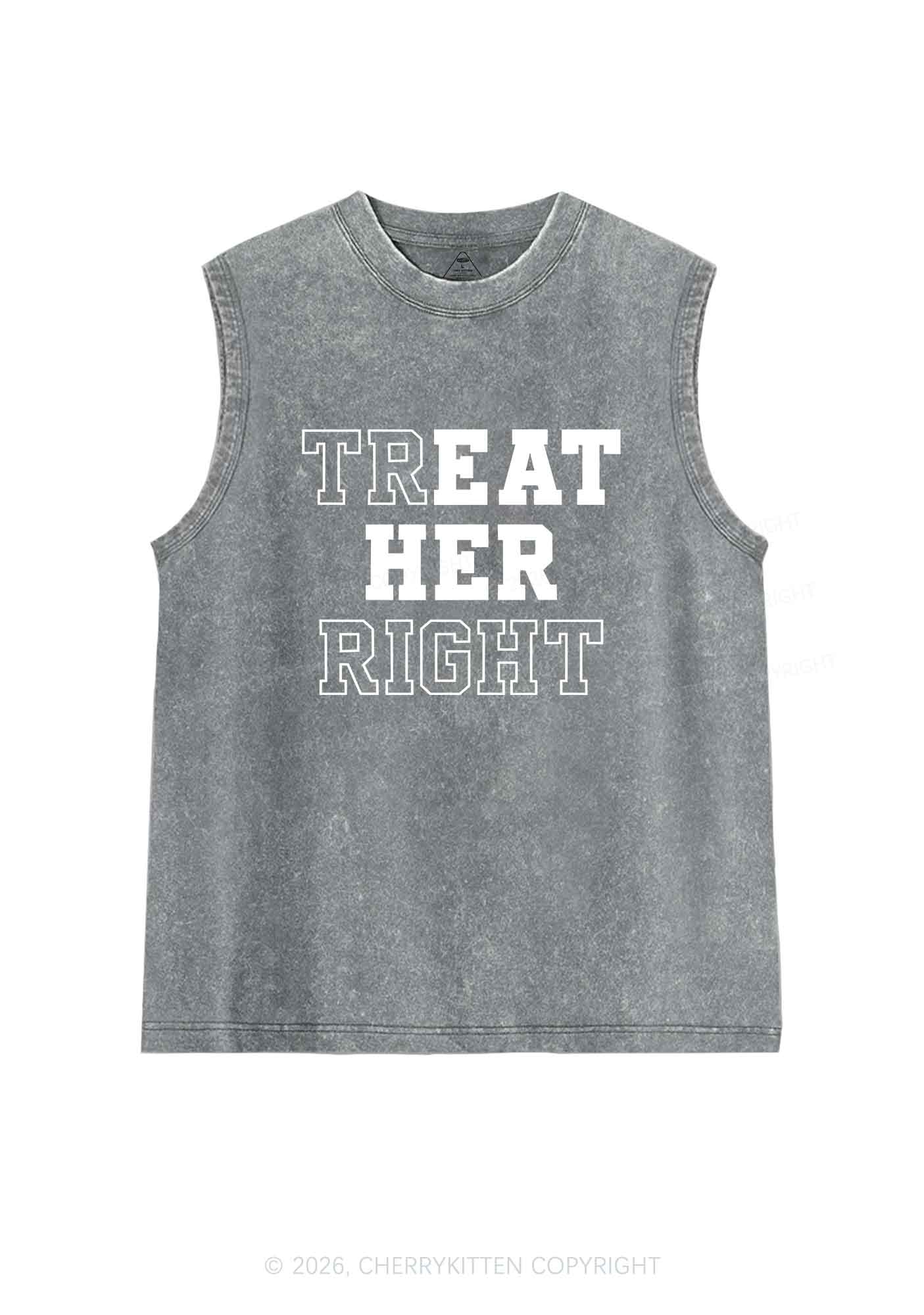 Eat Her Right Pride Y2K Washed Muscle Tank Cherrykitten