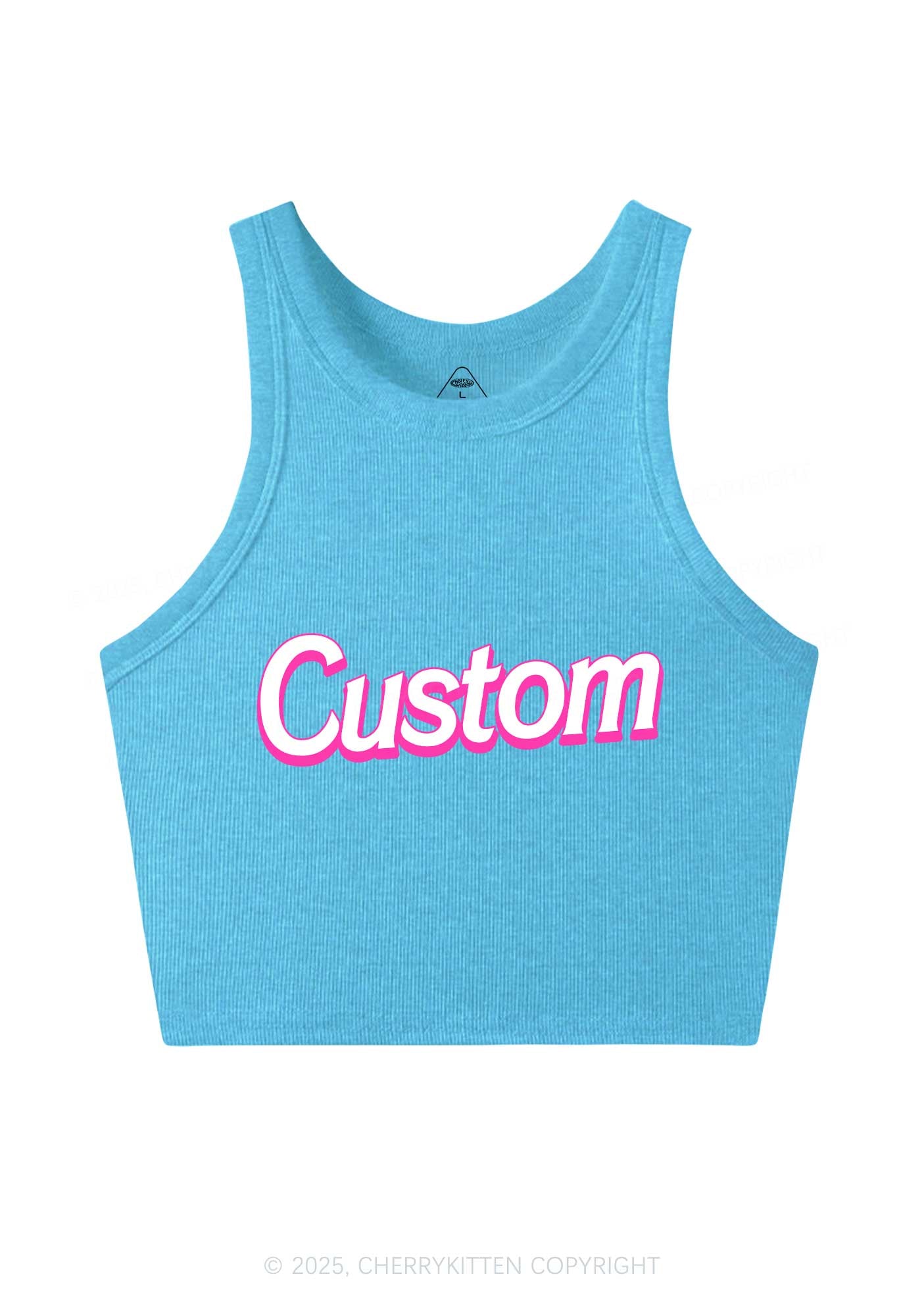 Custom Font Y2K Crop Tank Top Cherrykitten