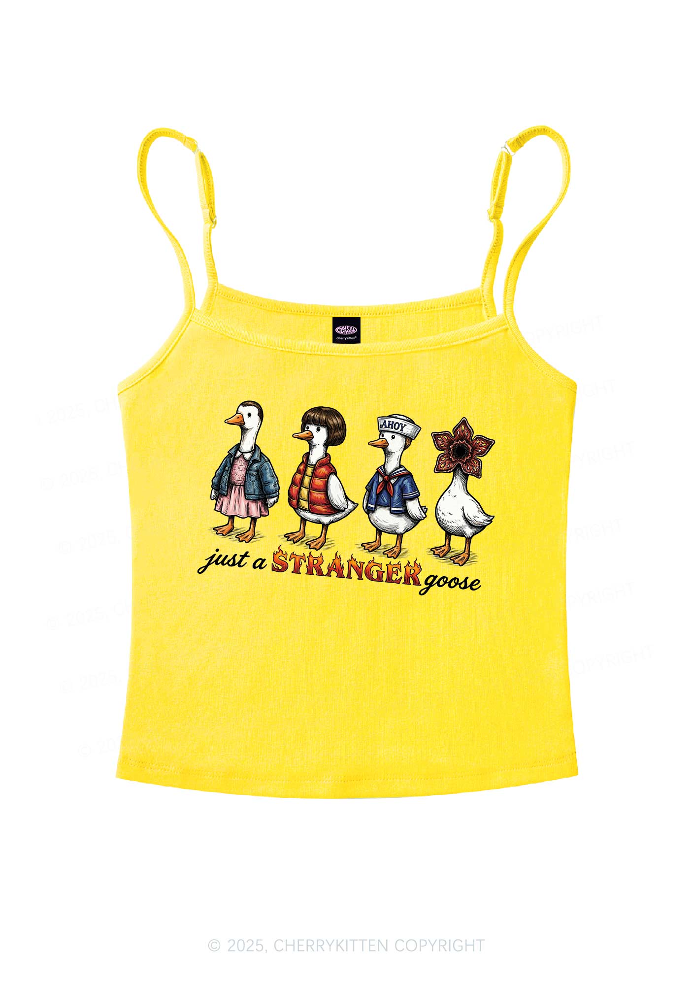 Just A Stranger Goose Y2K Spaghetti Strap Cami Cherrykitten