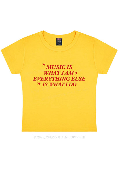 Music Is What I Am Y2K Baby Tee Cherrykitten