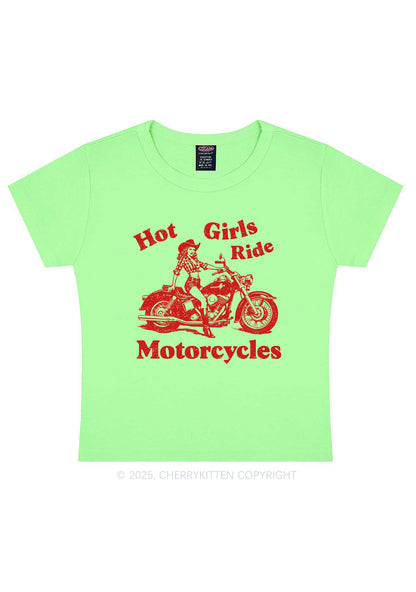 Hot Girls Ride Motorcycles Y2K Baby Tee Cherrykitten