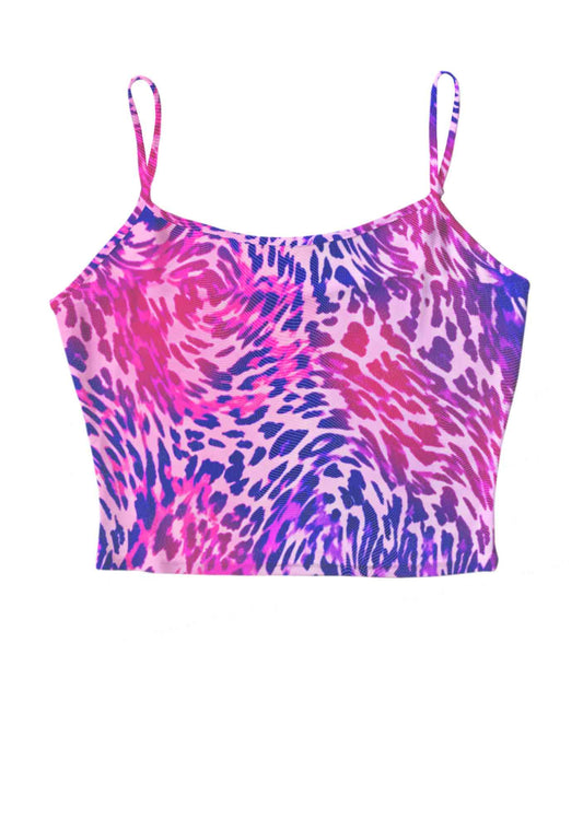 Bisexual Leopard Pride Y2K Mesh Cami Tank Cherrykitten
