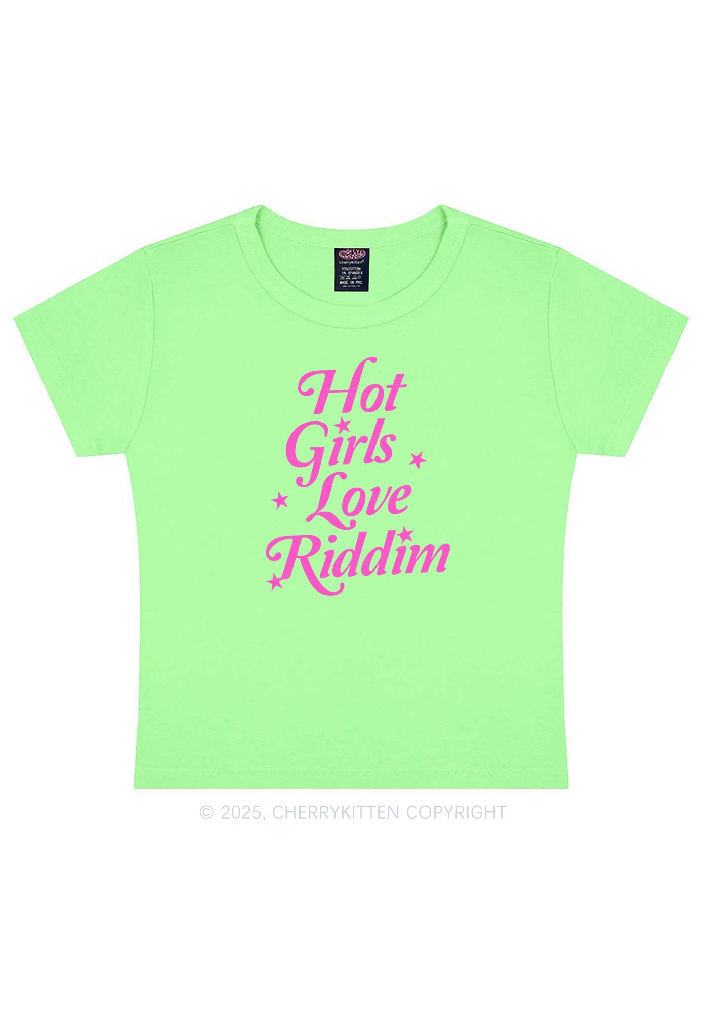 Hot Girls Love Riddim Y2K Baby Tee Cherrykitten